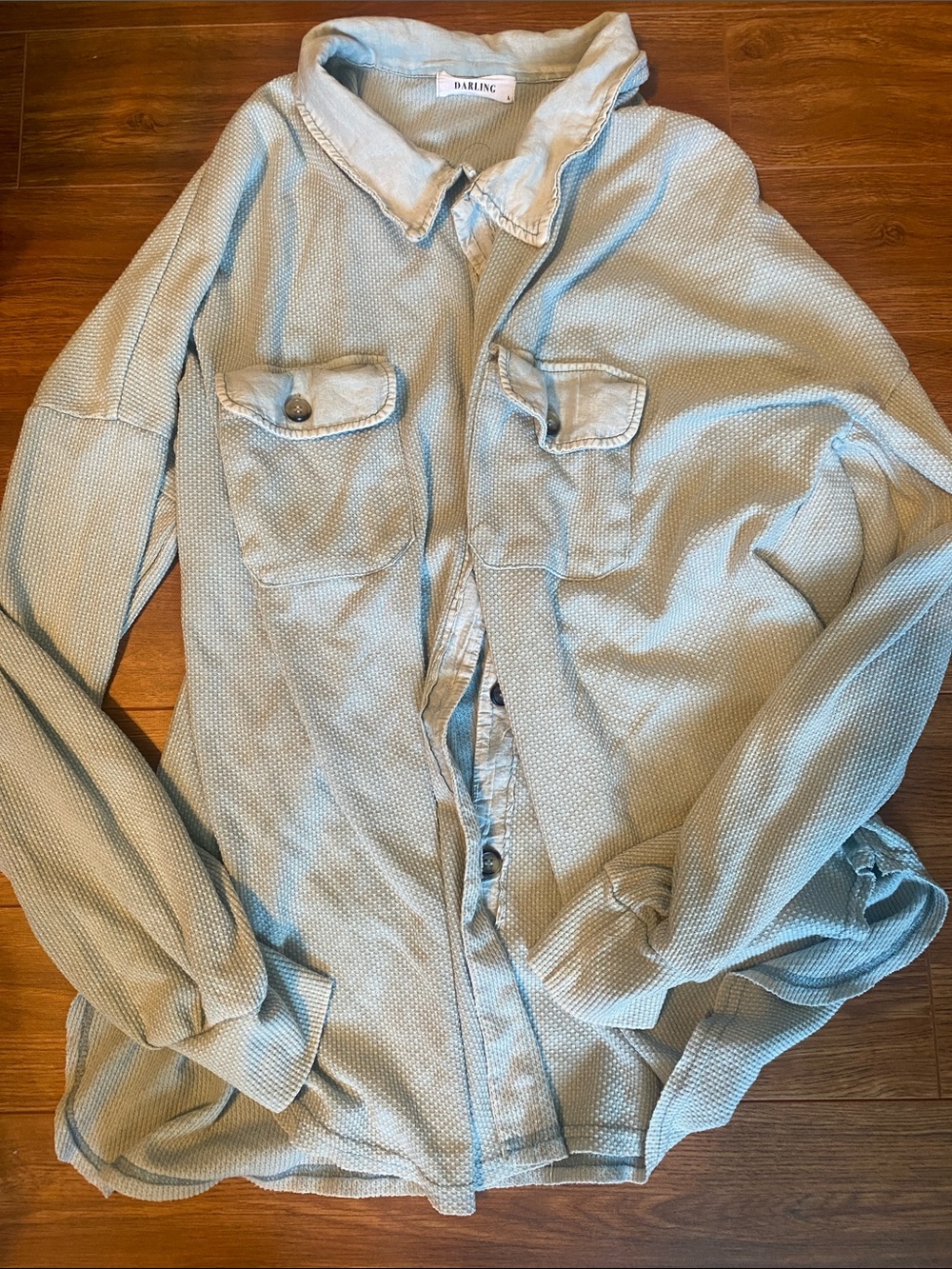 Light blue button up shirt